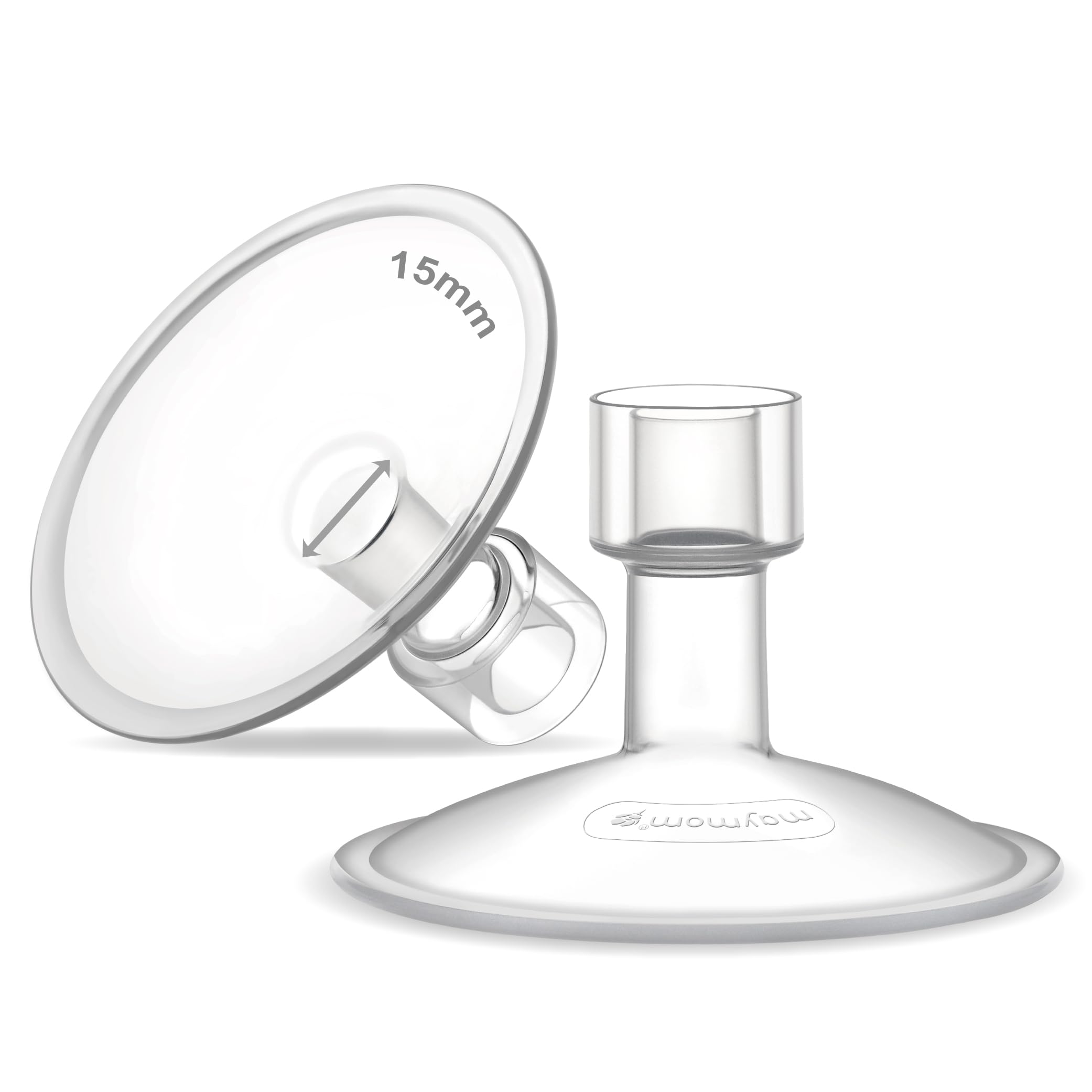 Maymom MyFit Saucer Series 15 mm osłona piersi kompatybilny z laktatorami Medela PersonalFit, Freestyle, Harmony i Maxi; do złącza Freestyle Flex oraz łączników Maymom, 2 szt.