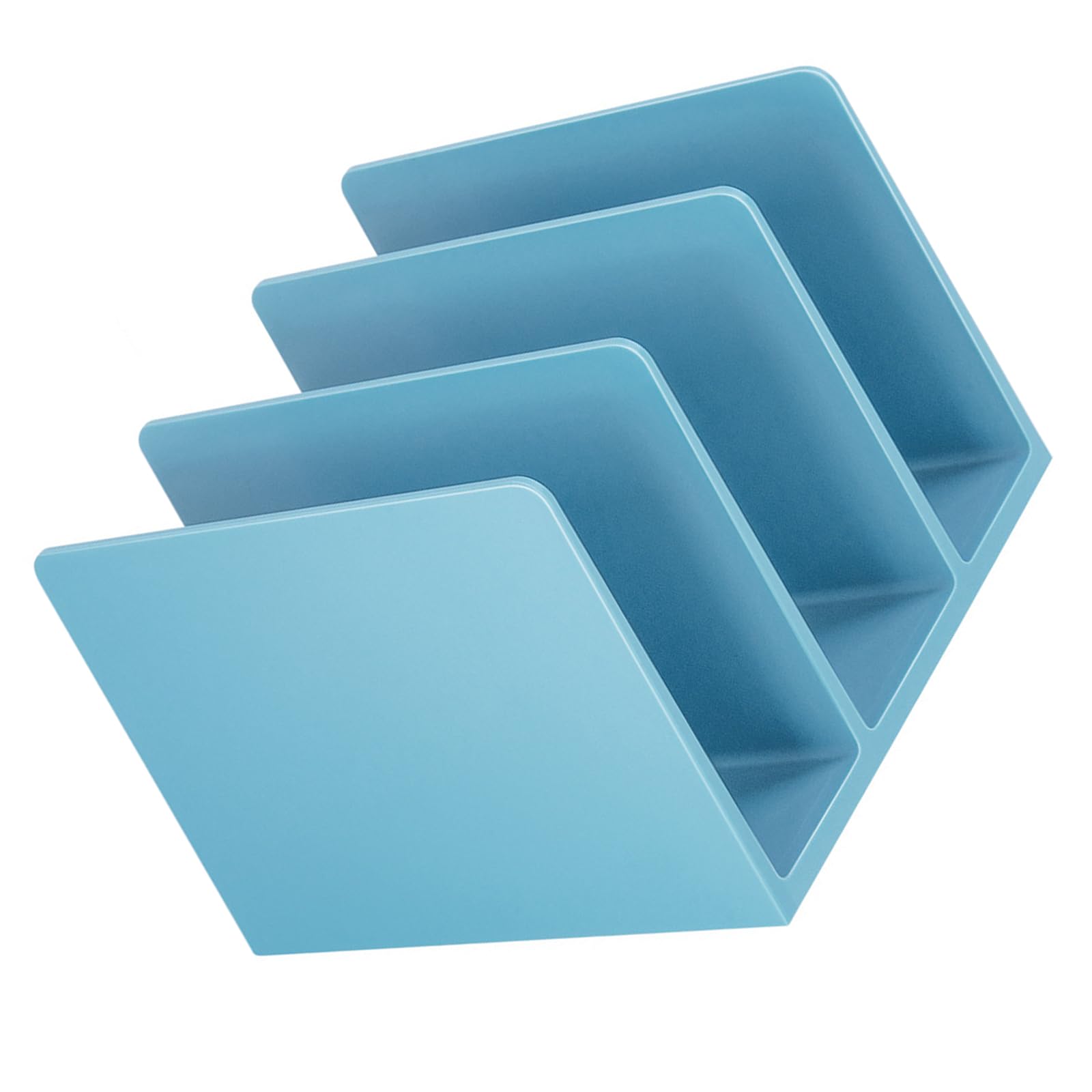 Desk Book End 3 Compartments ABS Bookend Space Saving Book Organiser Divider Bookend Magazine Stand 162x162x122mm ABS Organiser