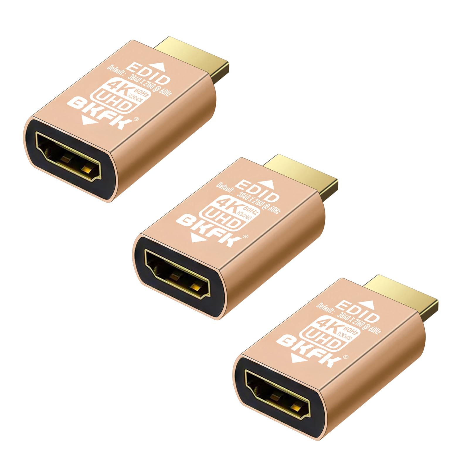 HDMI edid Emulator Adapter,4K60Hz(default2160P) 3Pack emulators,Reliable Pass-Through for Extender/AV Receiver/Video Splitters