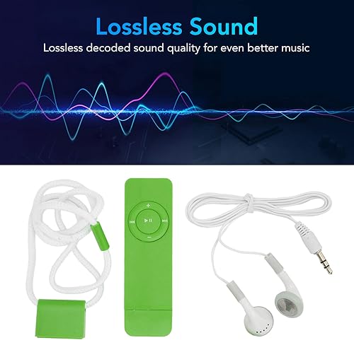 Miniatura 3 de Reproductor de MP3, sonido portátil sin pérdidas, reproductor de música MP3 compatible con hasta 64 GB, mini reproductor de música para estudiantes