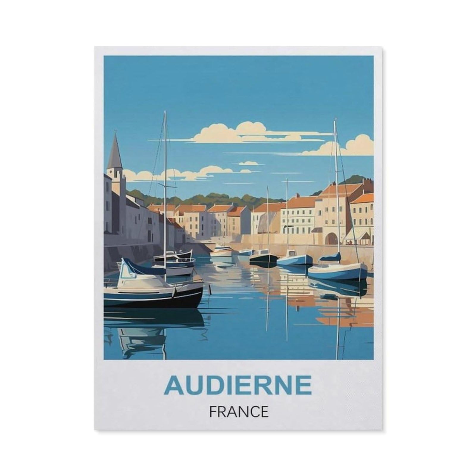 Funny Metal Tin Signs，Audierne France(20x30cm）