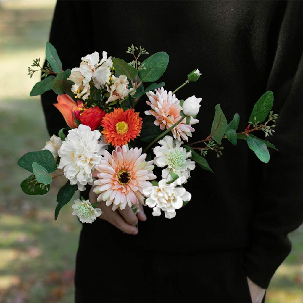Fiori Artificiali in Stile Nordico, Bouquet simulato, Decorazione Creativa per Tavolo da Soggiorno, Decorazione per Matrimoni, Fiori Finti, B