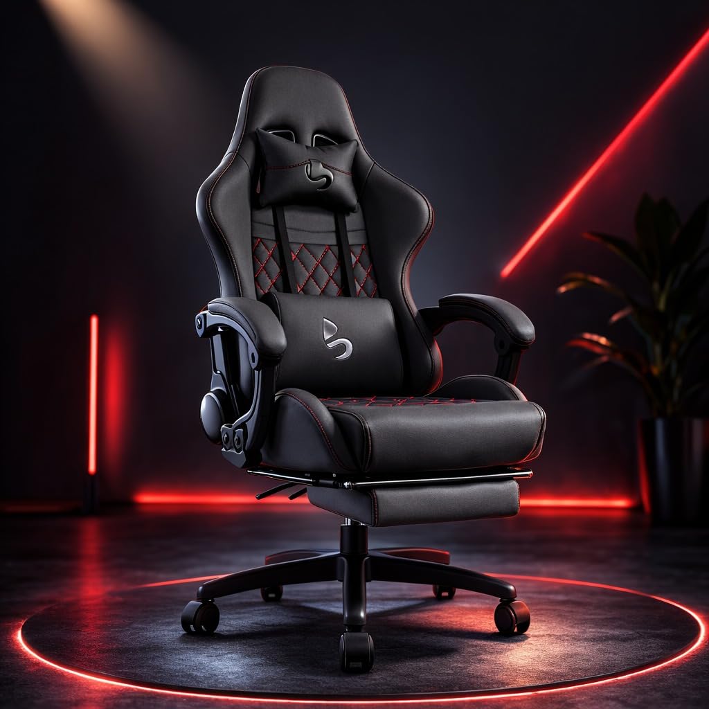 Cadeira gamer com apoio para pés