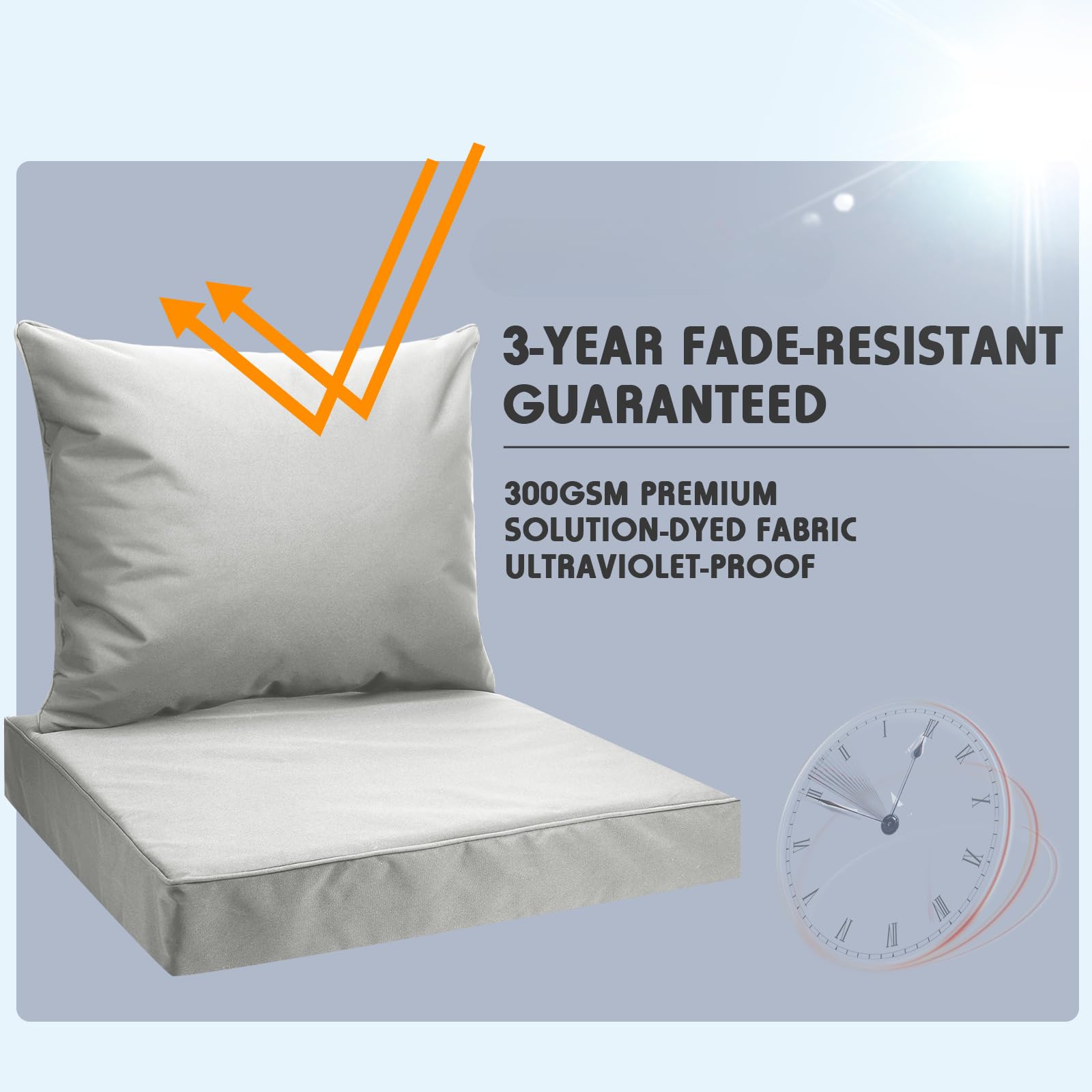 Amazon.com: Mindsoft 4 Set Patio Cushion Covers Replacement Water