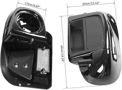 Miniatura 4 de XMT-MOTO Carenado inferior ventilado de pierna refrigerado por aire con caja de altavoces de 6.5 pulgadas para modelos Harley Touring Road King FLHR