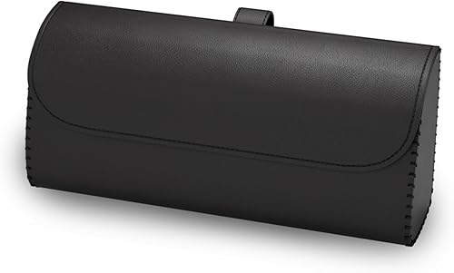 ROSON Soporte para lentes de sol para visera de automóvil, funda organizadora de cuero para lentes de sol, hecha a mano, universal, accesorios para