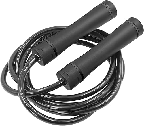 Cuerda de saltar pesada para entrenamiento físico (1.1 libras), cuerda de PVC sólido de 0.394 pulgadas, rodamiento de bolas sin enredos, cuerda de