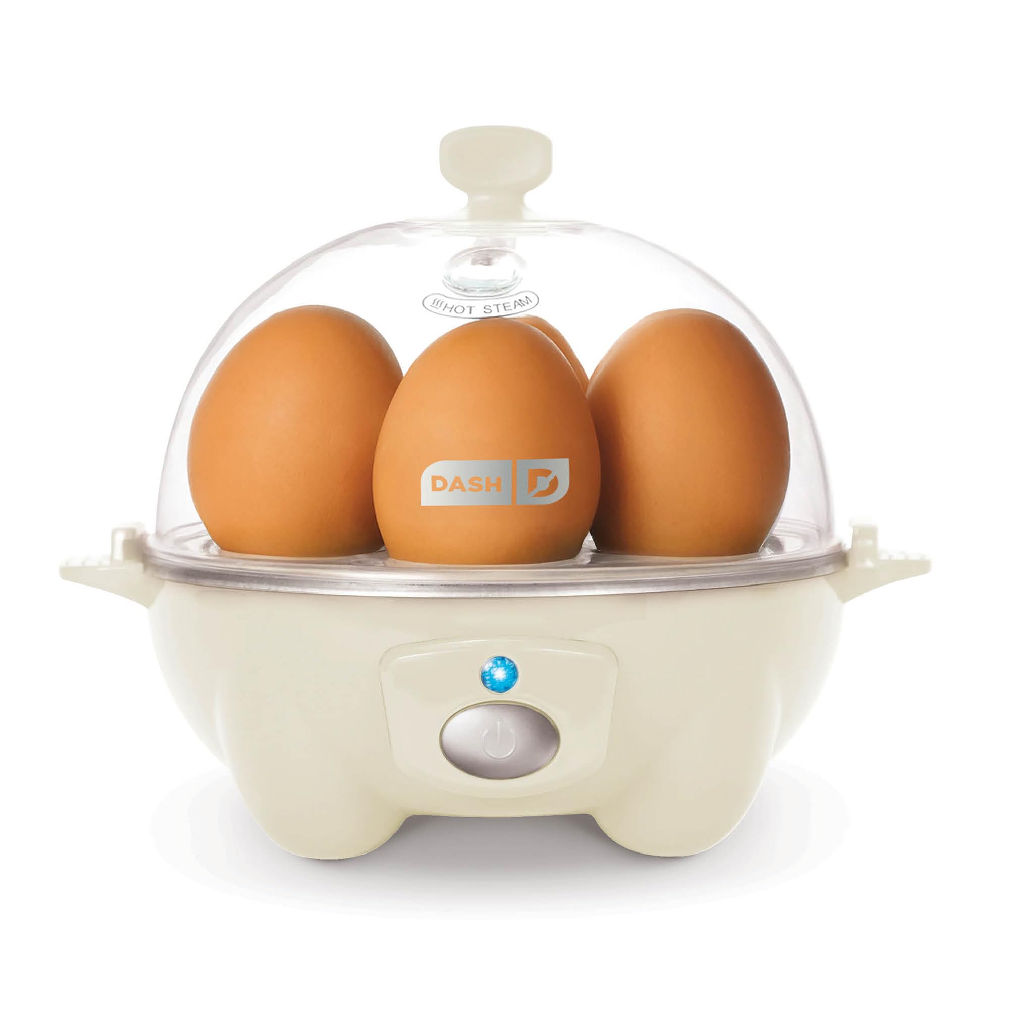 DASH Rapid Egg Cooker: 7 Egg Capacity Electric Egg Cooker for Hard Boiled Eggs, Poached Eggs, Scrambled Eggs, or Omelets with Auto Shut Off Feature - Cream