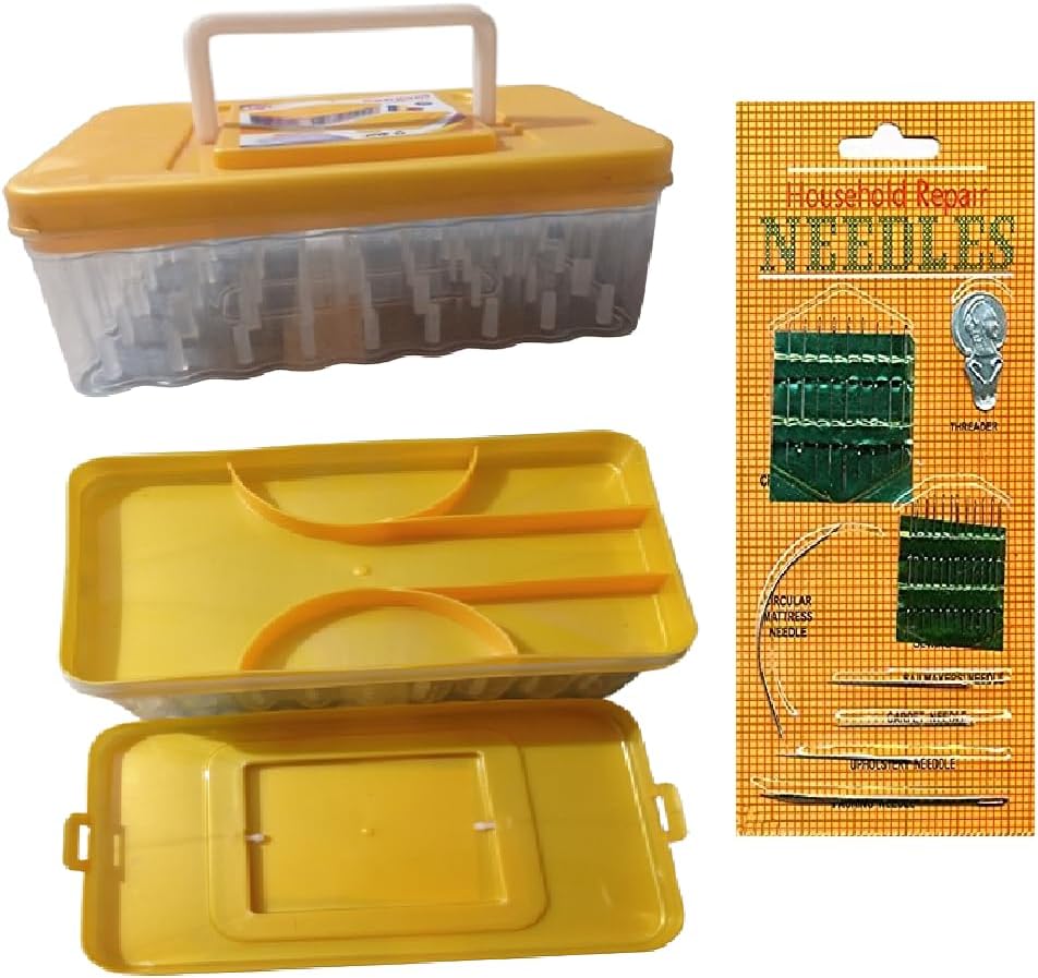 USHA Sewing Kit with 18 Thread spools, 1 Scissor, 12 Buttons, 1