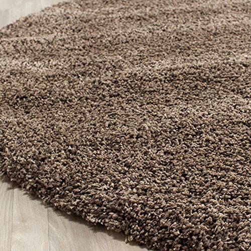 Image of CD Carpet Anti Slip Shaggy Fluffy Fur Rugs and Carpet for Living Room Bedroom Kids Room Plain Circle Carpets for Home with 2 Inch Thickness (Color Royal Brown Size 3x3 Feet Round)