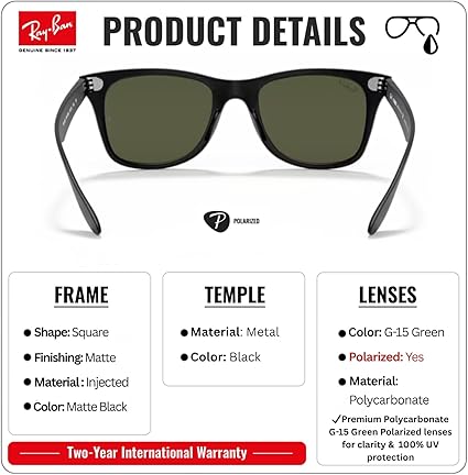 Ray-Ban RB4195 WAYFARER LITEFORCE Óculos de sol quadrados para