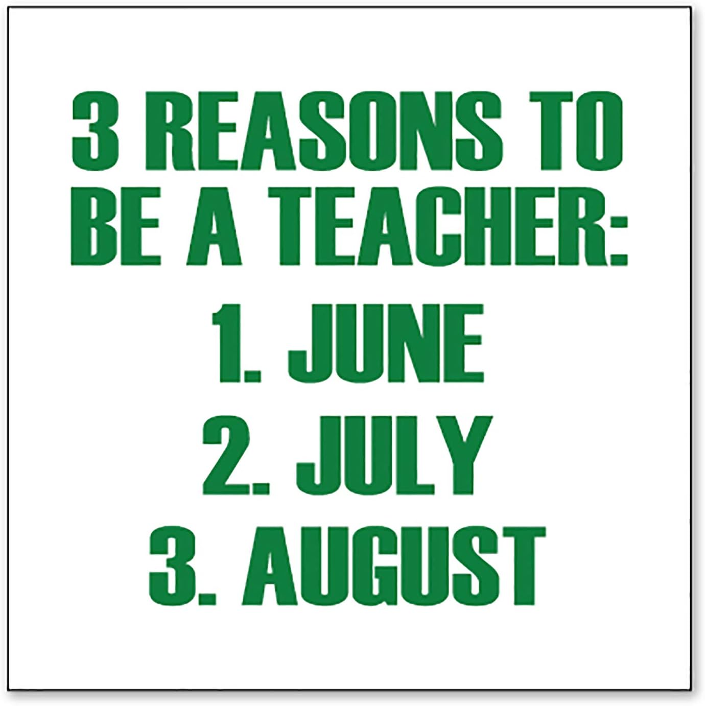 DistinctInk カスタムバンパーステッカー - 7.62cm x 7.62cm 装飾デカール - 白い背景 - 教師になる理