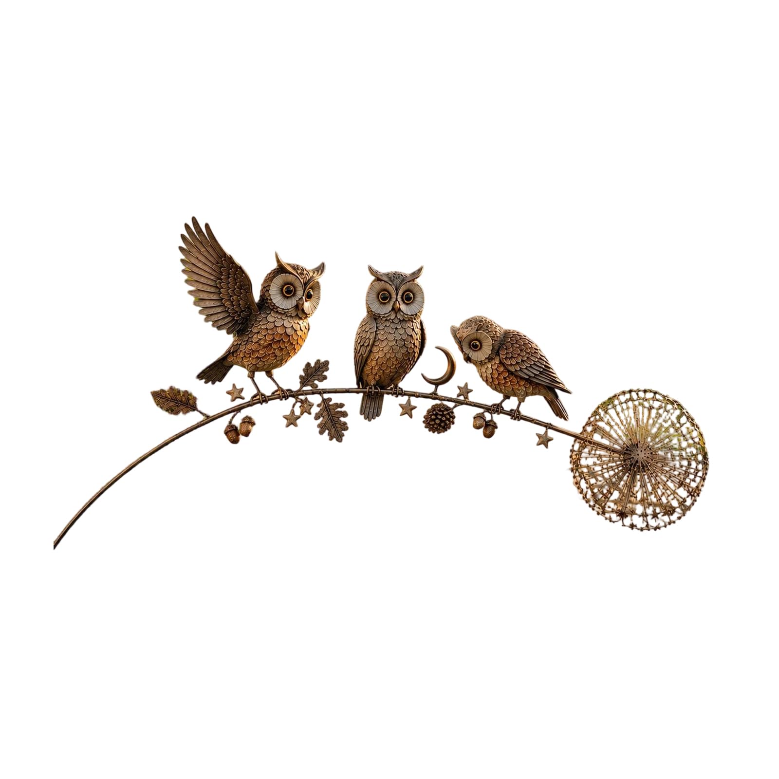 Orb Accent Garden Yard Decor Stake, Metal Outdoor Backyard Sculpture for Garden Bed, Walkway Border Display Accent Outdoor Stake Decoration Metal Yard Ornament Patio Bed Decor Border Walkway Ornament