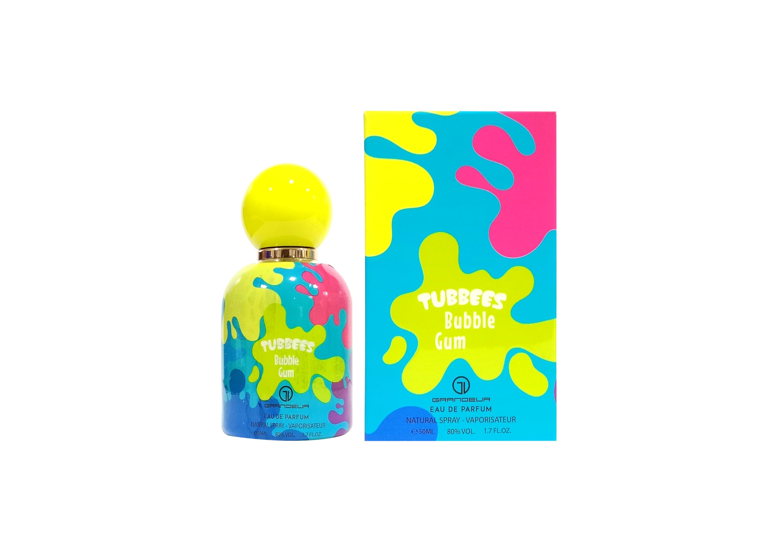 Grandeur Tubbees Perfume 50ML - Bubble Gum | Unisex Kid-Friendly Gourmand-Inspired Fragrance