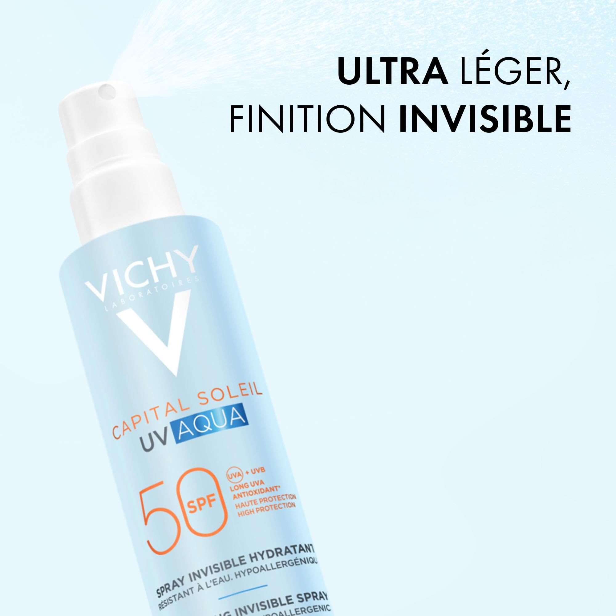 Vichy Capital Soleil UV AQUA Spray Invisible SPF50 Protection Solaire Corps 200 ml