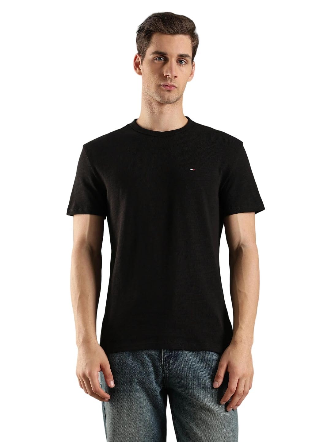 tommy hilfiger Solid Regular Fit Cotton T-Shirt-picture-31