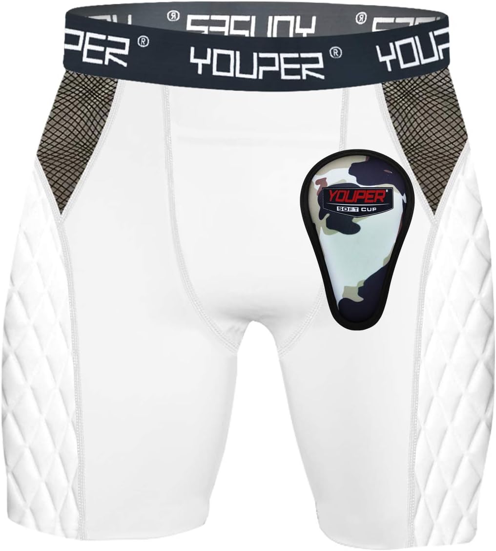 Youper Youth Elite Padded Baseball Sliding Shorts w/Soft Athletic Cup : Clothing