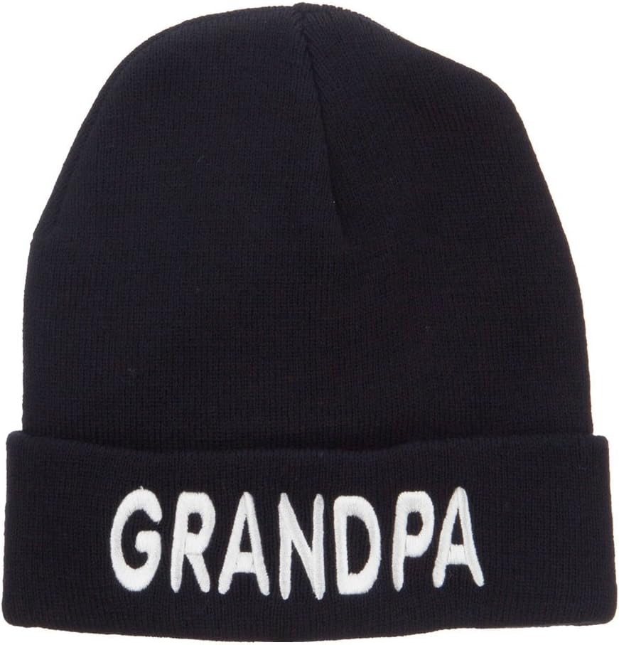 Wording of Grandpa Embroidered Cuff Beanie