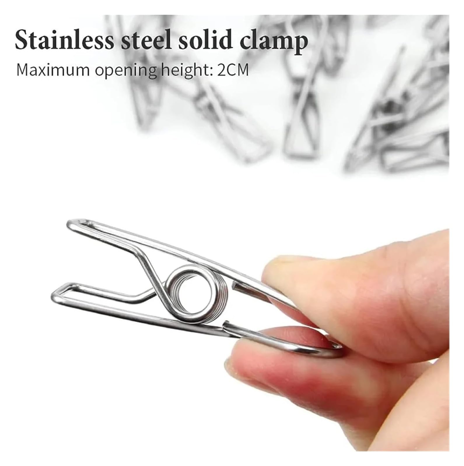 Wieszak na ubrania ze stali nierdzewnej Klipsy do skarpet ze stali nierdzewnej 20/40 szt. Srebrne 5-6cm(40pcs,6cm)