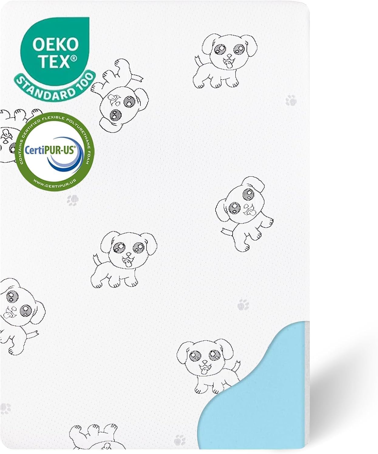 Pack and Play Mattress, 38x26 Dual Sided Pack n Play Mattresses, Portable Memory Foam Baby Mattress Pad for Pack Play, Comfortable, Washable, Removable, Breathable Pad for Babies and Toddlers