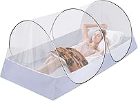 Axcoix Extra Large Pop Up Mosquito Tent - Portable Foldable Net for Camping Bed Travel Patio (78x41x31in)