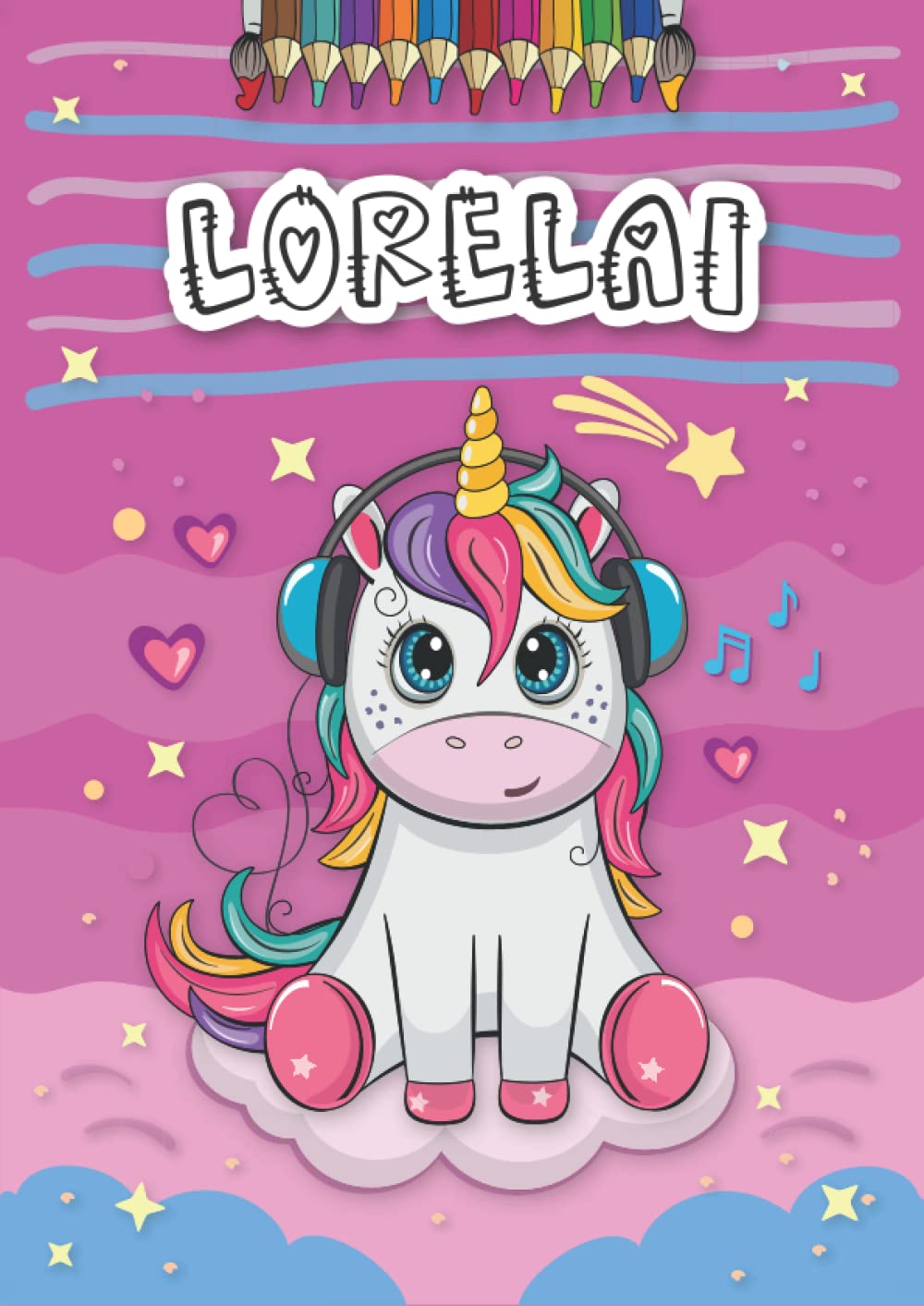 Independently published Lorelai: Personalized Coloring Book for Lorelai | Theme: Unicorn | Birthday gift for girl, daughter ... | Ages: 4-8 | 25 unicorn designs with name Lorelai, Large size A4 (ca. 8.5 x 11 inches)