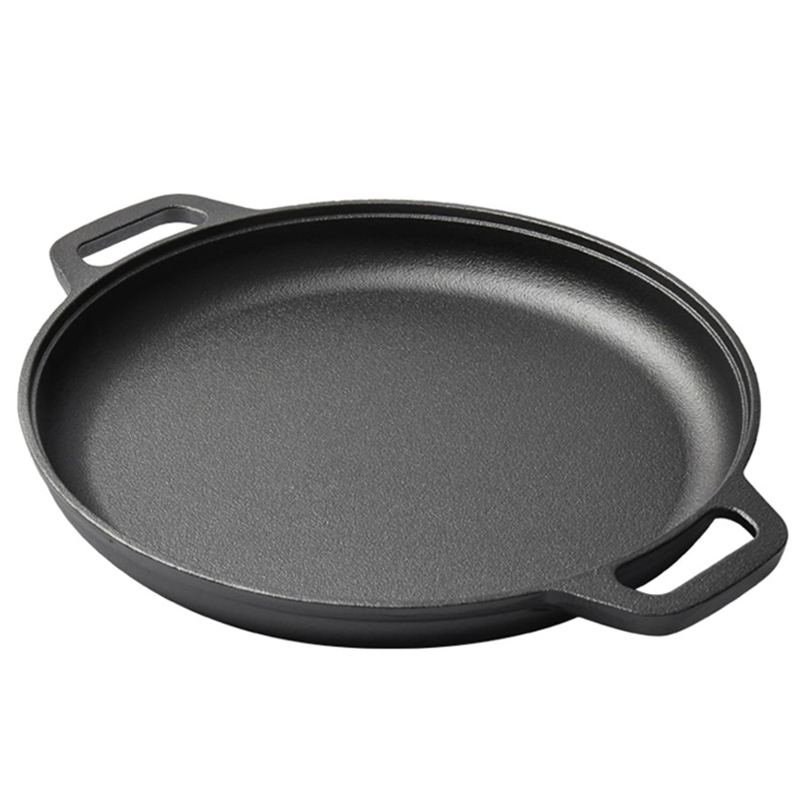 Kalttoy Thickened Wrought Iron Frying Extent with Strong Pulls Even Heat Distribution Baking Frying Flexible Kitchen Tool Experienced Wrought Iron Extent