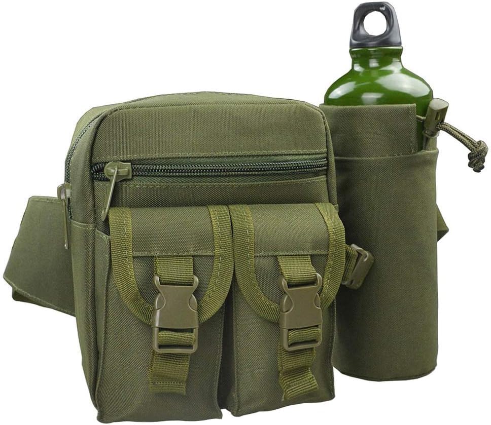 Gexgune Tactical Kettle Bag Taillengürteltasche im Freien 900D Military Water Bottle Holder Bag wasserdichte Utility-Tasche zum Laufen Klettern