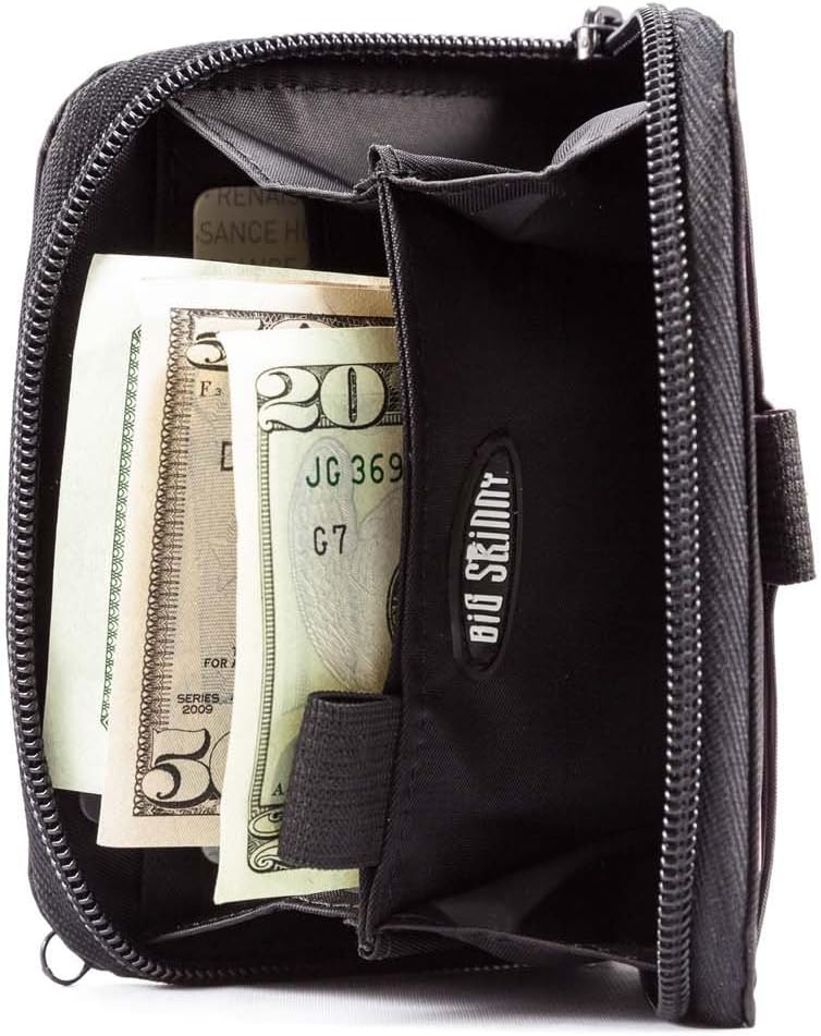 Big Skinny Women's Lynx Zippered Slim Wallet, Holds Up to 30 Cards