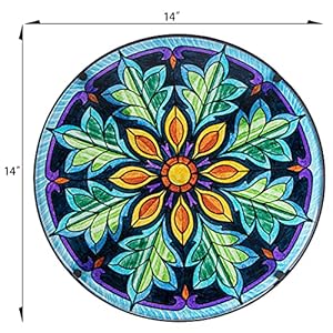 VCUTEKA Outdoor Side Table Mosaic End Table Patio Side Table Small End Table Glass Top Round Balcony Coffee Table Porch Indoor Glass Top VCUTEKA Outdoor Side Table Mosaic End Table Patio Side Table Small End Table Glass Top Round Balcony Coffee Table Porch Indoor Glass Top