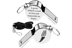 KEYCHIN Track Coach Whistle With Lanyard - A Great Coach is Hard...