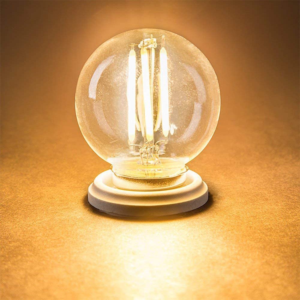 fengyan Casa Bombillas, Paquete de 20 Bombillas LED Retro Edison CA 220 V E27 G40 1 W Regulables, lámpara de Pared Colgante, lámpara de Mesa, Fuente de luz Familiar Lámpara