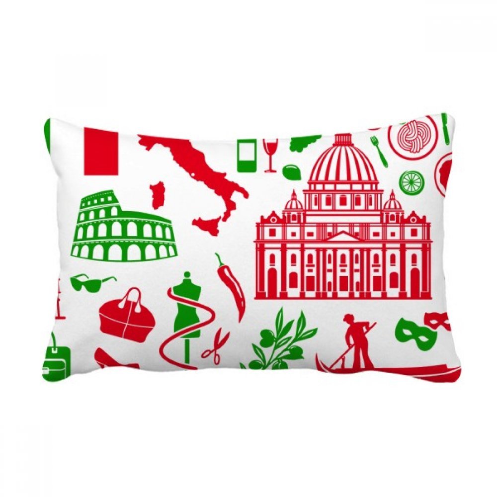 Coussin de canapé Italie Théâtre Romain 40x60 cm oreiller déco multicolore pour salon