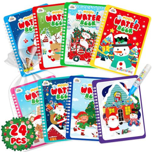 ZMLM 24 Pack Christmas Water Coloring Books for Kids Stocking Stuffers - image 1