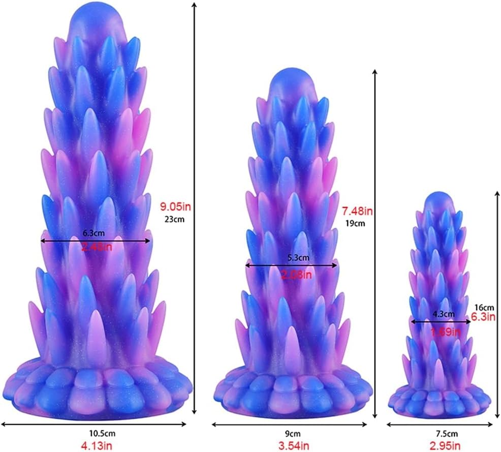 Unique Barbs Monster Dildo Huge Dildo Realistic Strong Suction Cup, 9.05 inch Fantasy Anal Big Dragon with Spikes Thick Adult Sex Toy for Women, Men and Couples - L