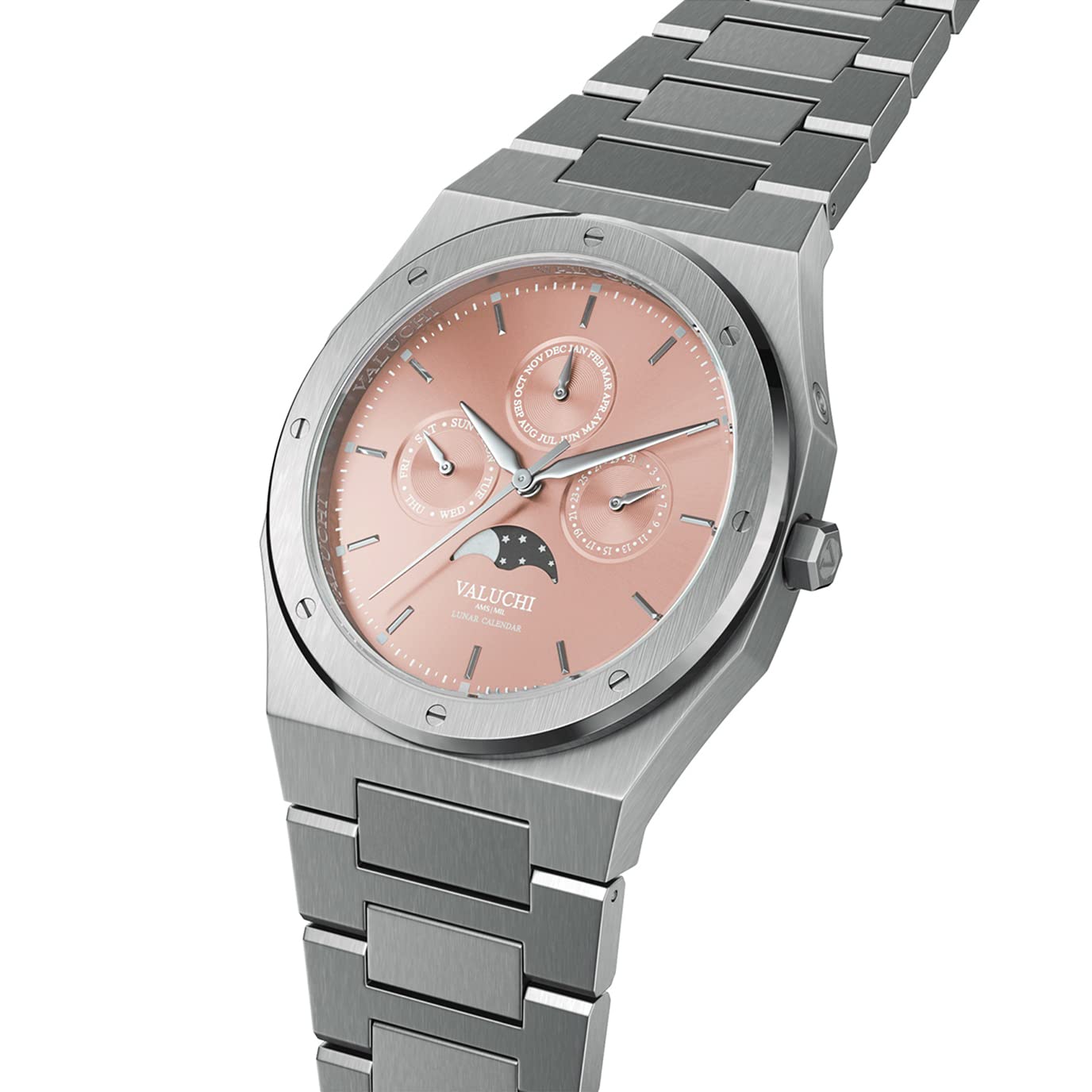 Valuchi Reloj Indicador Automático de Día y Noche con Calendario Lunar para Hombre