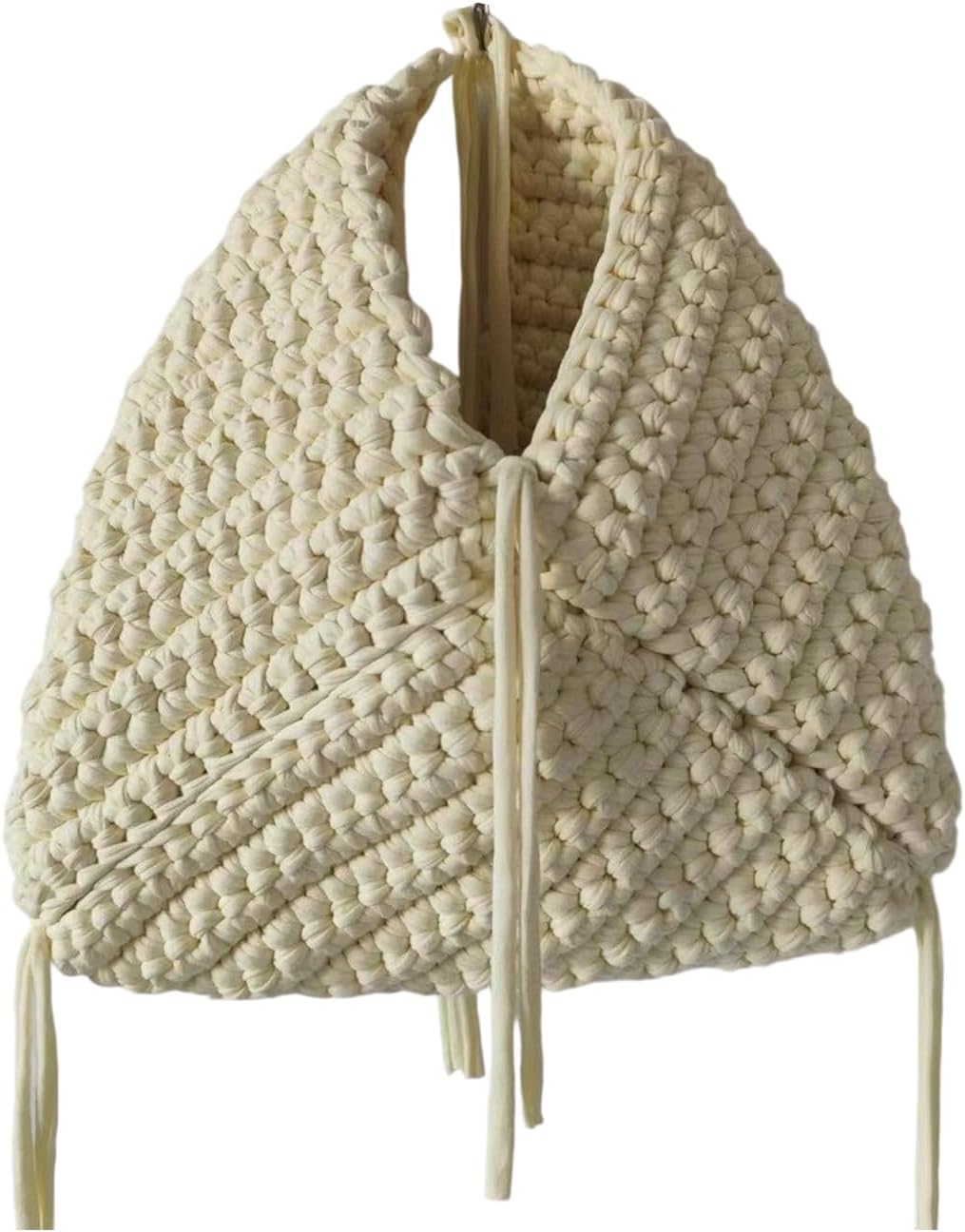 スクエアトートBAG（#150 空と大地と） ｜小倉織｜小倉 縞縞 【公式】オンラインストア 手織りのキャンディカラーの三角形のバッグ多目的ハンドバッグとハンドバッグ、実用的なポリエステル軽量イブニングバッグ