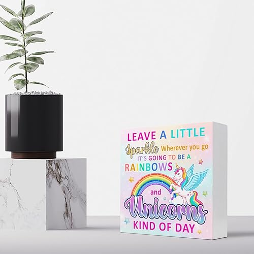 Miniatura 4 de Chase Rainbows, letrero de madera para guardería, decoración de escritorio, acuarela bohemia, globos de arco iris, caja de madera, placa, decoración