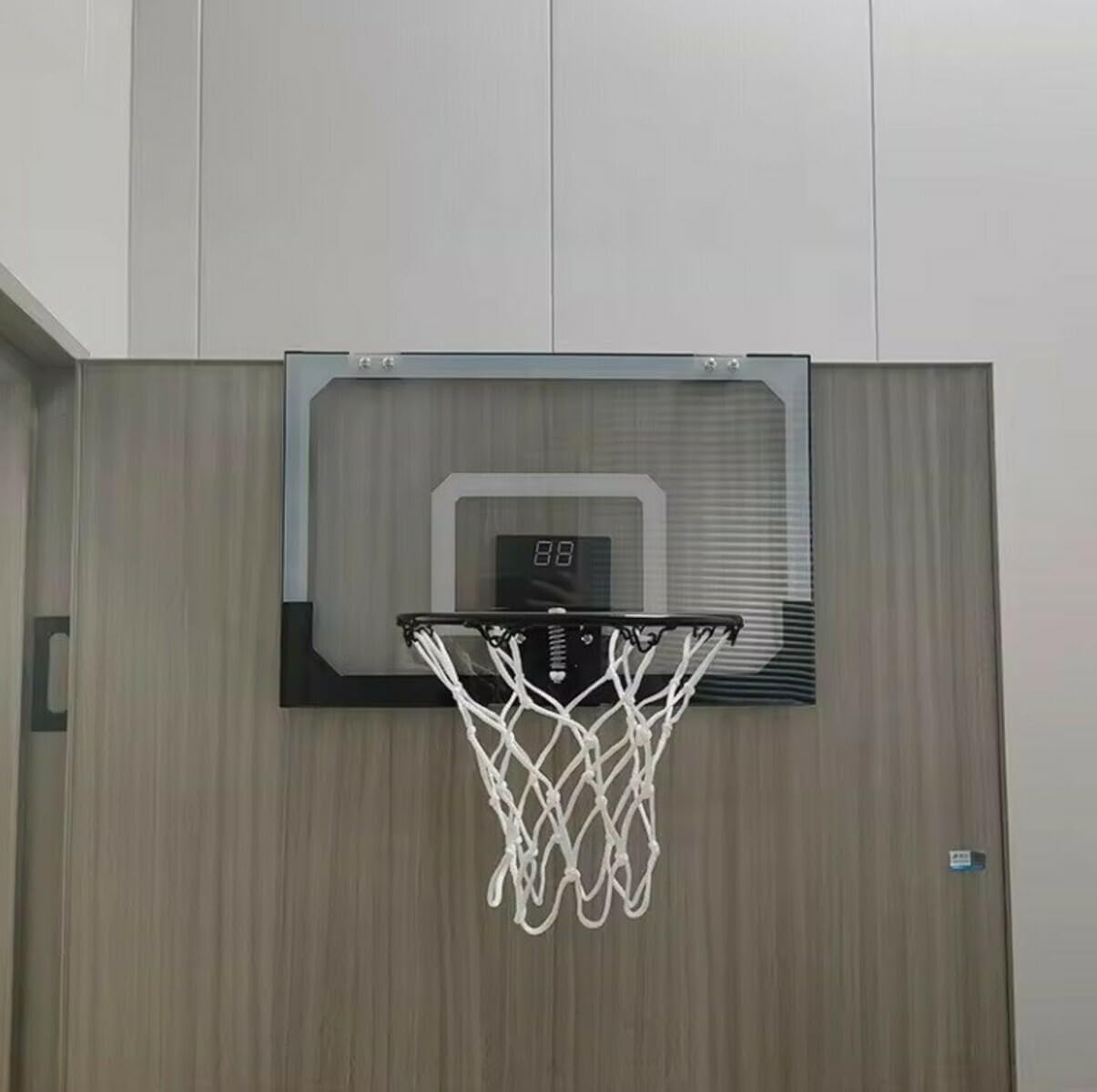 Pegasi Mini-Basketball-Rückwand mit Tür LED 45x30cm - Schwarz