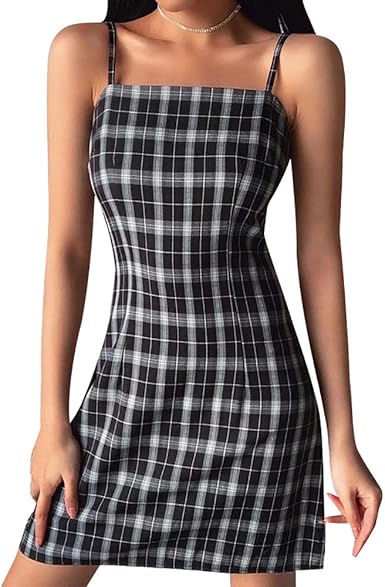 Plaid dress cami Clearance