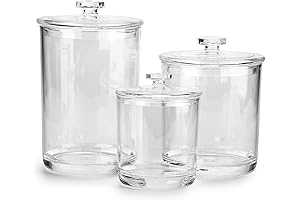 Hipiwe Clear Plastic Apothecary Jars