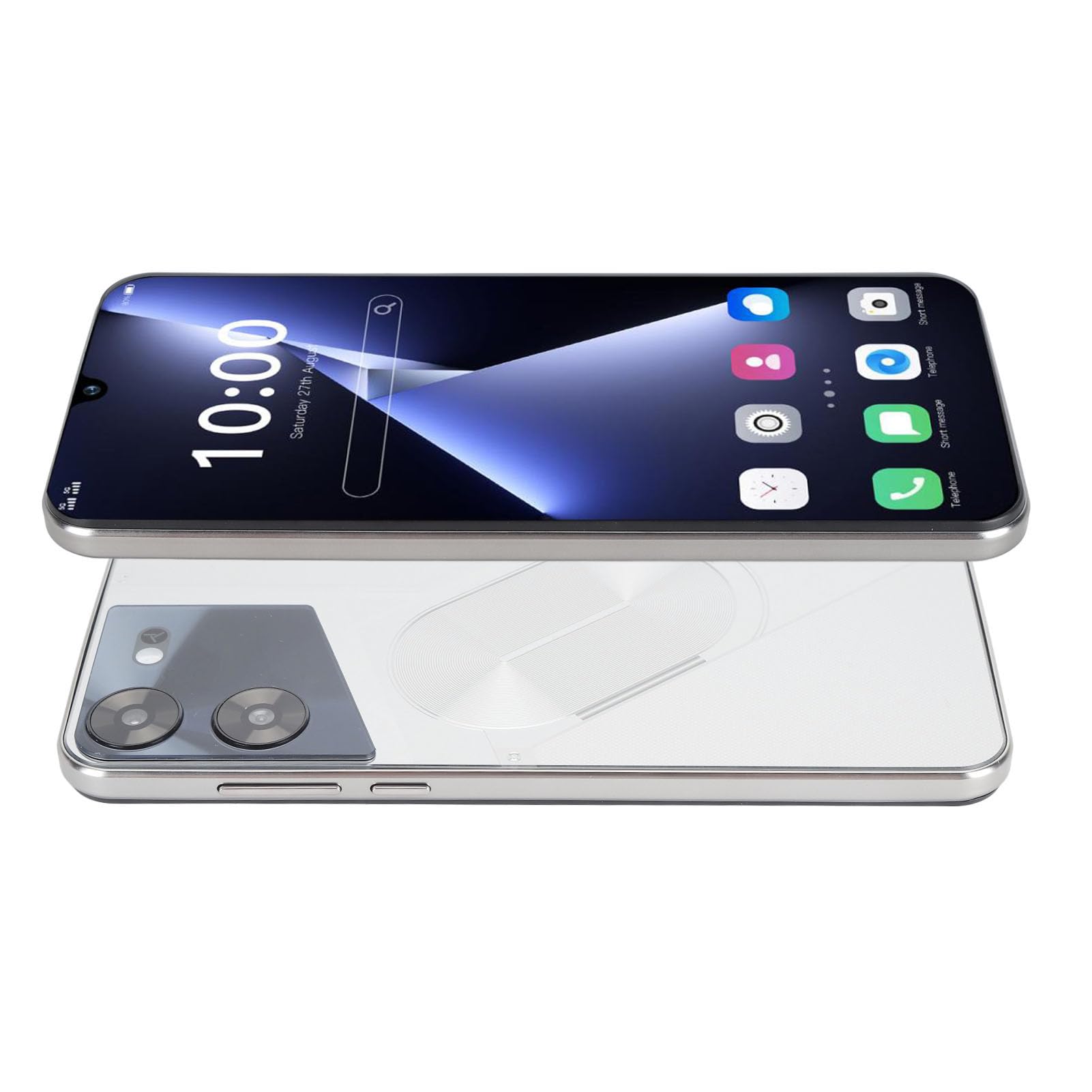 Sxhlseller Smartphone HD Ultrasottile da 6,49 Pollici, 6 GB di RAM, 64 GB di ROM, Telefono Cellulare Dual Standby per gli Utenti (SILVER)