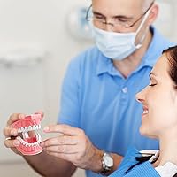 Vista 8 de Modelo dental Tamaño estándar para la práctica de cepillado y hilo dental - Dientes de silicona Typodont con encía visible, herramienta