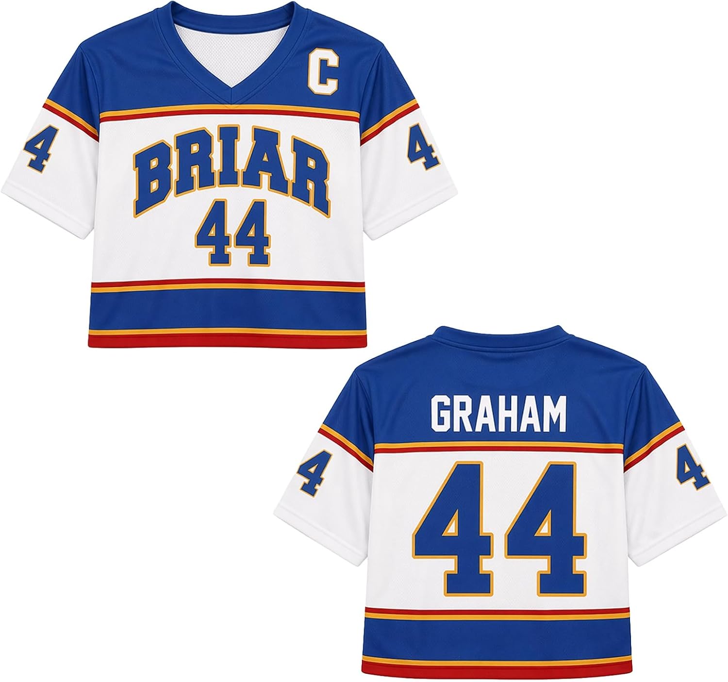 Off Campus Short Sleeve Cropped Hockey Jersey Sweatshirt Graham 44 & Logan 22 & Tucker 46 & Di Laurentis 66 Shirts