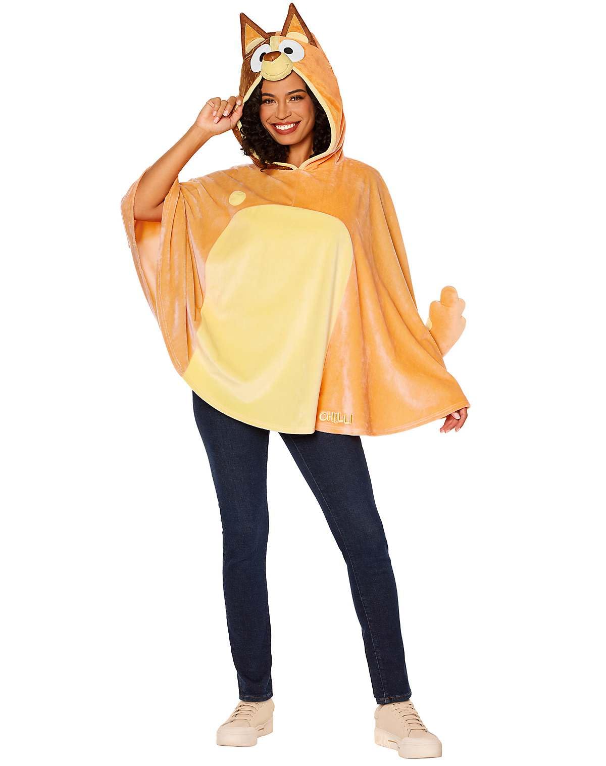 Spirit Halloween Bluey Adult Chilli Costume Top | Officially Licensed | Family Halloween Costumes | Poncho Top