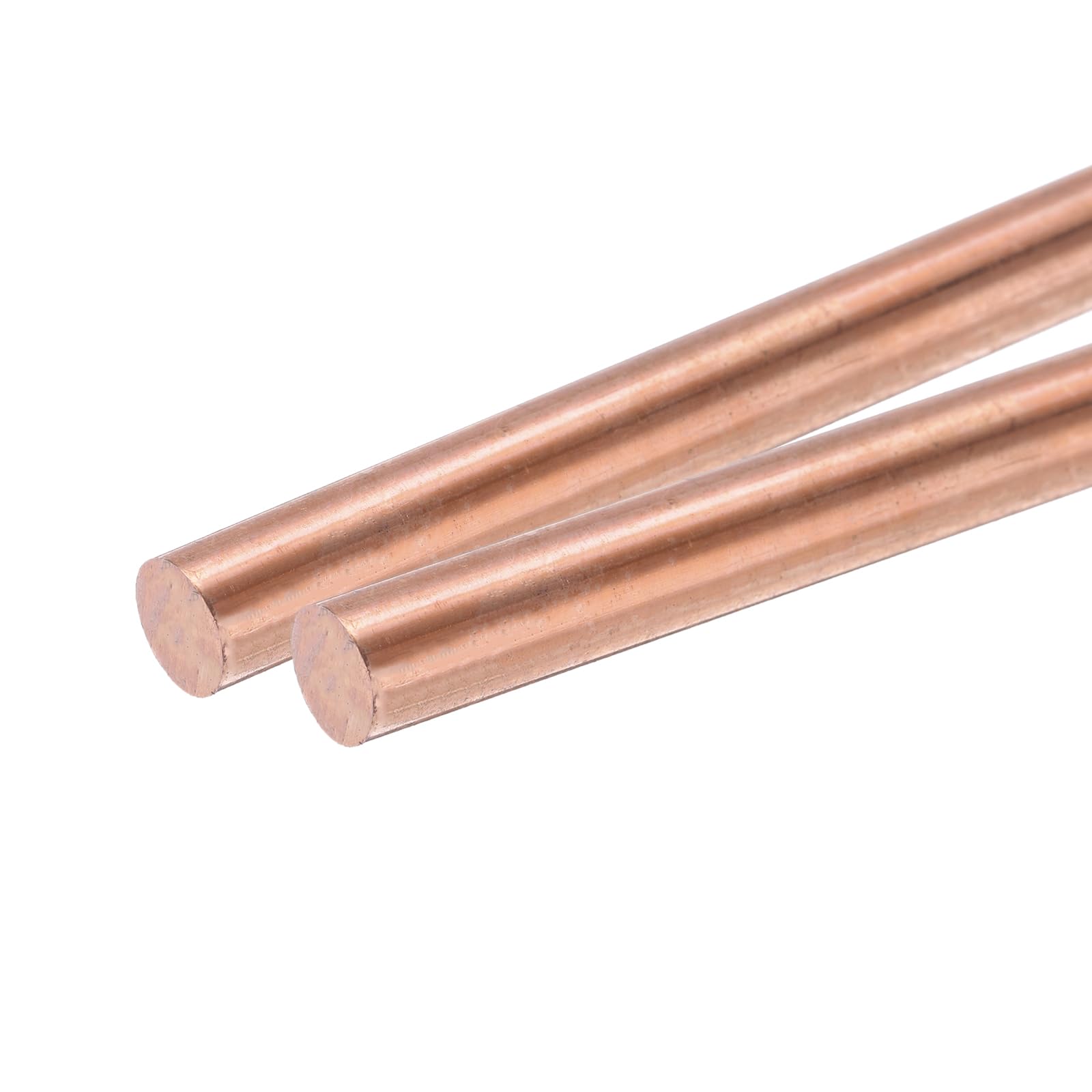 QUARKZMAN Lot 2 Tiges Rondes Cuivre Pur 6 Mm X 330 Mm – Barre Solide Pour Bricolage & Modélisme