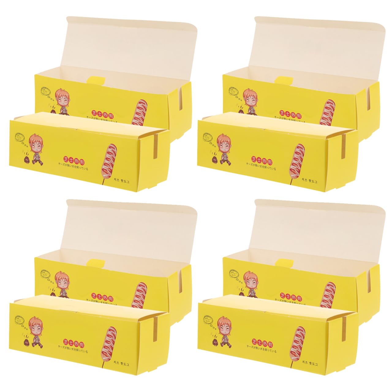 Amazon.co.jp: minkissy 100個入り 箱 ホットドッグボックス hotdog