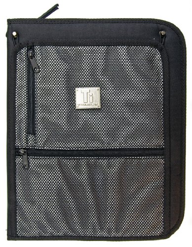 Classeur à fermeture éclair Top Flight 3,8 cm en titane pour organiser vos documents au bureau