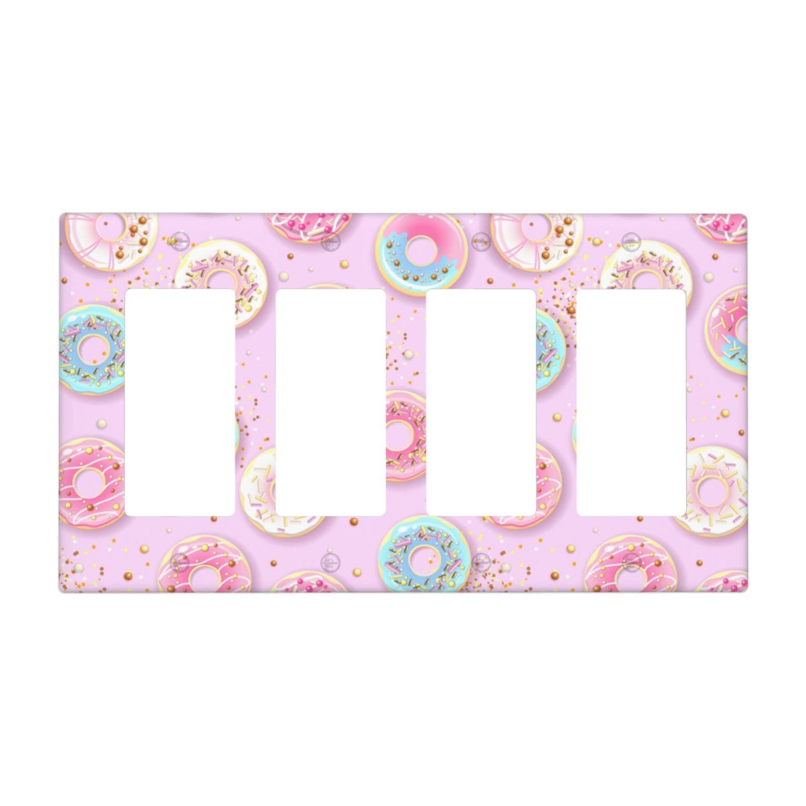 Light Switch Wall Plate Cover Colorful Sweet Donuts Decorative Switch Cover