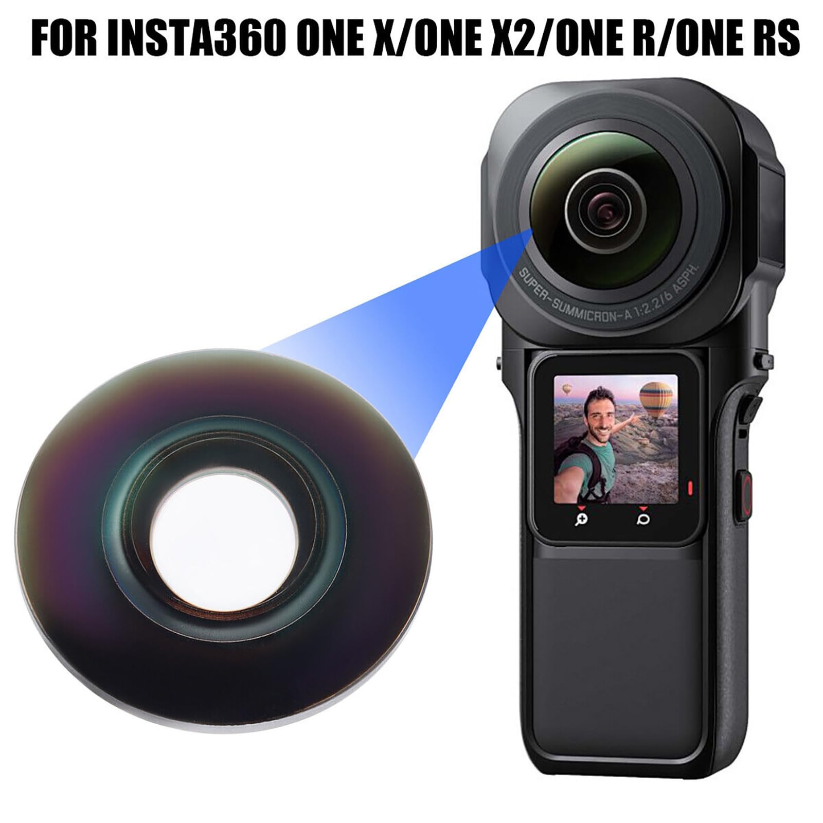 2 Protezioni Obiettivo Per Insta360 ONE X2 - Vetri Con Rivestimento Ottico E Impermeabile - Foto 9